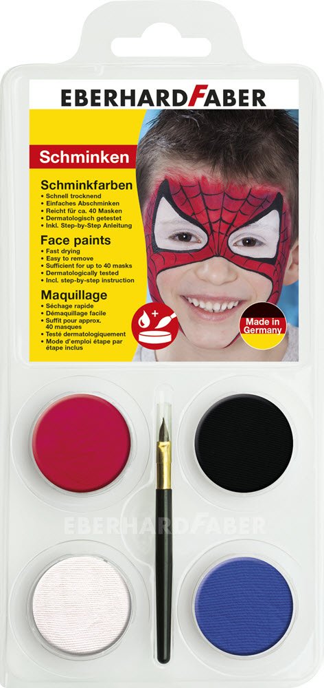 EFA Sminke 4 farver Spidermand ansigtsmaling